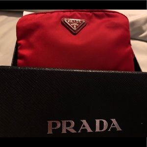 Authentic Prada cosmetic case, never used